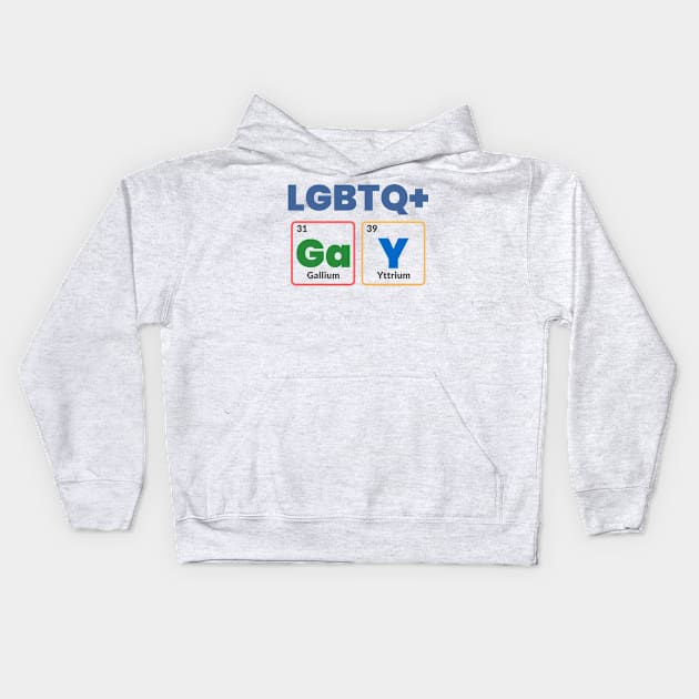 GAY LGBTQ+ Kids Hoodie by Baldodesign LLC.